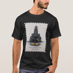 ヴィンテージウクライナ郵便切手フラグプライド母 Tシャツ