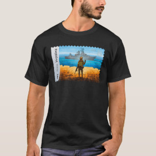 ヴィンテージウクライナ郵便切手フラグプライド母 Tシャツ
