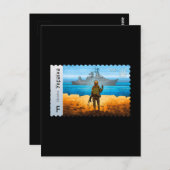 ヴィンテージウクライナ郵便切手プライド軍Pa ポストカード (正面/裏面)