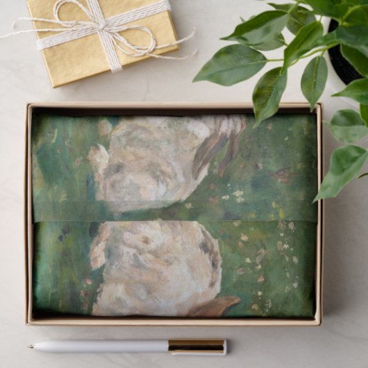 ヴィンテージウサギの切り離しアンティーク 薄葉紙 (ギフト)