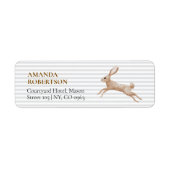 ヴィンテージウサギ住所 シール (正面)