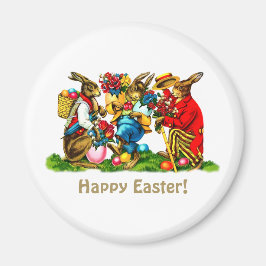 ヴィンテージウサギ復活祭ギフト マグネット