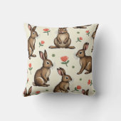 ヴィンテージウサギ模様 クッション (裏面)