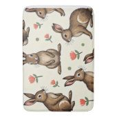 ヴィンテージウサギ模様 バスマット (正面縦)