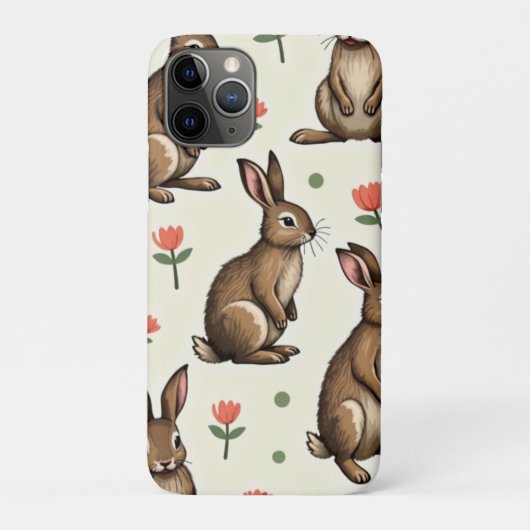 ヴィンテージウサギ模様 Case-Mate iPhoneケース (裏)