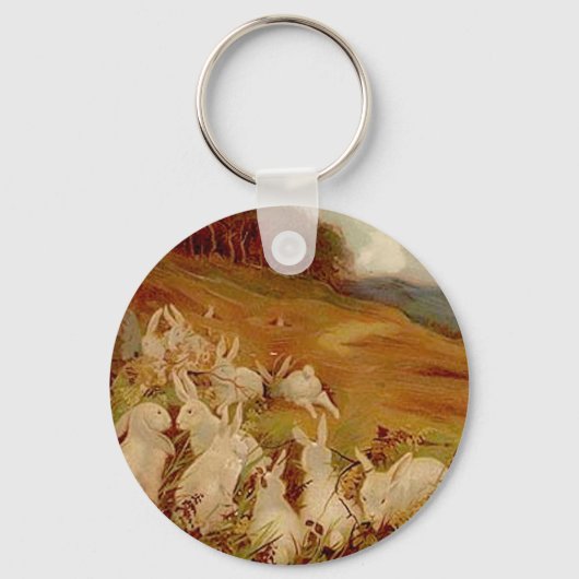 ヴィンテージウサギ キーホルダー (正面)