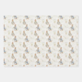 ヴィンテージウサギ ラッピングペーパーシート (正面2)