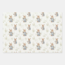 ヴィンテージウサギ ラッピングペーパーシート