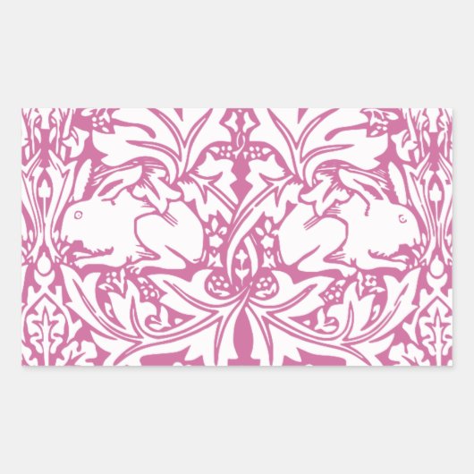 ヴィンテージウサギ 長方形シール (正面)