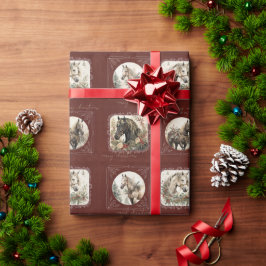 ヴィンテージウスウエスタンカウボーイクリスマス ラッピングペーパー