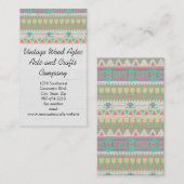 ヴィンテージウッアステカド南西幾何工芸品 名刺 (正面/裏面)