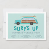 ヴィンテージウッディカー誕生日パーティーの招待状 招待状 (正面)