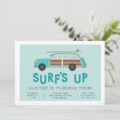 ヴィンテージウッディカー誕生日パーティーの招待状 招待状 (スタンド正面)