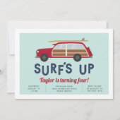 ヴィンテージウッディカー誕生日パーティーの招待状 招待状 (正面)