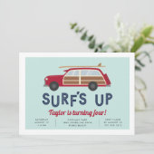 ヴィンテージウッディカー誕生日パーティーの招待状 招待状 (スタンド正面)