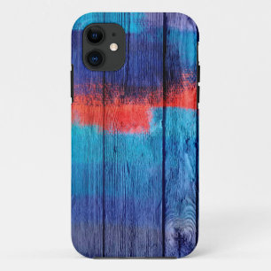 ヴィンテージウッドアクリル絵画ズ iPhone 11 ケース