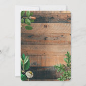 ヴィンテージウッドアコーンクリスマスホリデーフォトカード (裏面)