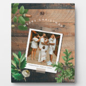 ヴィンテージウッドアコーンクリスマスホリデーフォト フォトプラーク (正面)