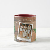 ヴィンテージウッドアコーンクリスマスホリデーフォト マグカップ (中央)