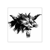 ヴィンテージウッドカット人狼ヘッド ラバースタンプ (インプリント)