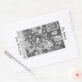 ヴィンテージウッドカットSorcery Ex Libris蔵書票 長方形シール (封筒)