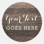 ヴィンテージウッドカ素朴ントリーエレガントファームブティック ラウンドシール (正面)