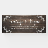 ヴィンテージウッドカ素朴ントリーエレガントファームブティック 横断幕 (横)