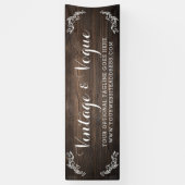 ヴィンテージウッドカ素朴ントリーエレガントファームブティック 横断幕 (縦)