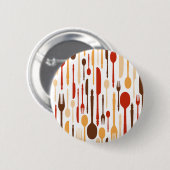 ヴィンテージウッドキッチンフォークスプーンナイフ 缶バッジ (正面&裏面)