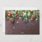 ヴィンテージウッドクリスマスフォト シーズンカード (裏面)