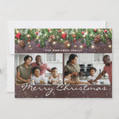 ヴィンテージウッドクリスマス2写真 シーズンカード (正面)