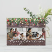 ヴィンテージウッドクリスマス2写真 シーズンカード (スタンド正面)
