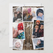 ヴィンテージウッドスノーフレーク《写真》ぼけ味オーバーレイ写真 シーズンカード (正面)