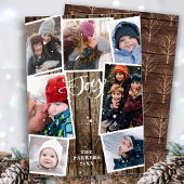 ヴィンテージウッドスノーフレーク《写真》ぼけ味オーバーレイ写真 シーズンカード