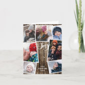 ヴィンテージウッドスノーフレーク《写真》ぼけ味オーバーレイ写真 シーズンカード (正面)