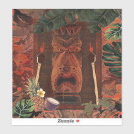 ヴィンテージウッドティキ&トーチアロハハワイアン シール