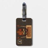 ヴィンテージウッドティキ&トーチアロハハワイアン ラゲッジタグ (裏面縦)