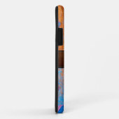 ヴィンテージウッドブラウンレザールック#4 Case-Mate iPhoneケース (裏面/右)