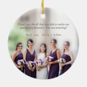 ヴィンテージウッドペッカメイド・オブ・オーナー（花嫁付き添い人）オーナメント セラミックオーナメント (裏面)