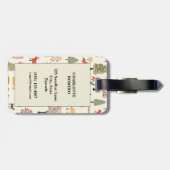 ヴィンテージウッドランドのクリスマスパターン(16) ラゲッジタグ (裏面横)