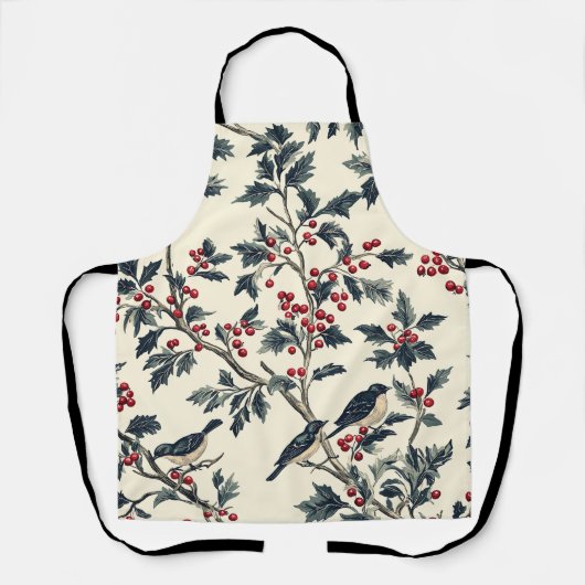 ヴィンテージウッドランドのクリスマスパターン(18) エプロン (正面)