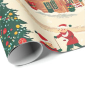 ヴィンテージウッドランドのクリスマスパターン(18) ラッピングペーパー (ロールコーナー)