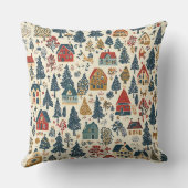 ヴィンテージウッドランドのクリスマスパターン(20) クッション (裏面)