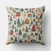 ヴィンテージウッドランドのクリスマスパターン(20) クッション (正面)