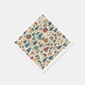 ヴィンテージウッドランドのクリスマスパターン(20) スタンダードカクテルナプキン (角)