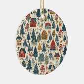 ヴィンテージウッドランドのクリスマスパターン(20) セラミックオーナメント (右)