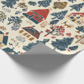 ヴィンテージウッドランドのクリスマスパターン(20) ラッピングペーパー (角)