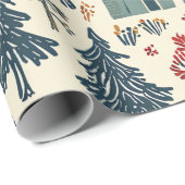 ヴィンテージウッドランドのクリスマスパターン(20) ラッピングペーパー (ロールコーナー)