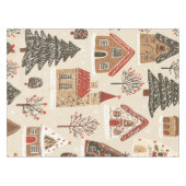 ヴィンテージウッドランドのクリスマスパターン(4) テーブルクロス (正面(横))