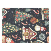 ヴィンテージウッドランドのクリスマスパターン(5) テーブルクロス (正面(横))